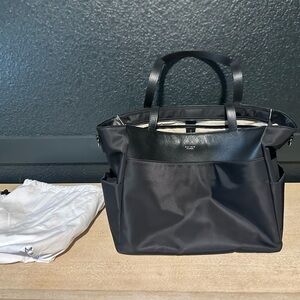 Mina Baie Maeve Black Nylon/Gunmetal Diaper Bag